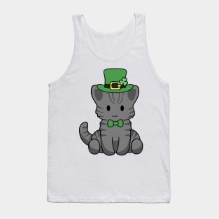 St Patrick Black Tabby Kitty Tank Top